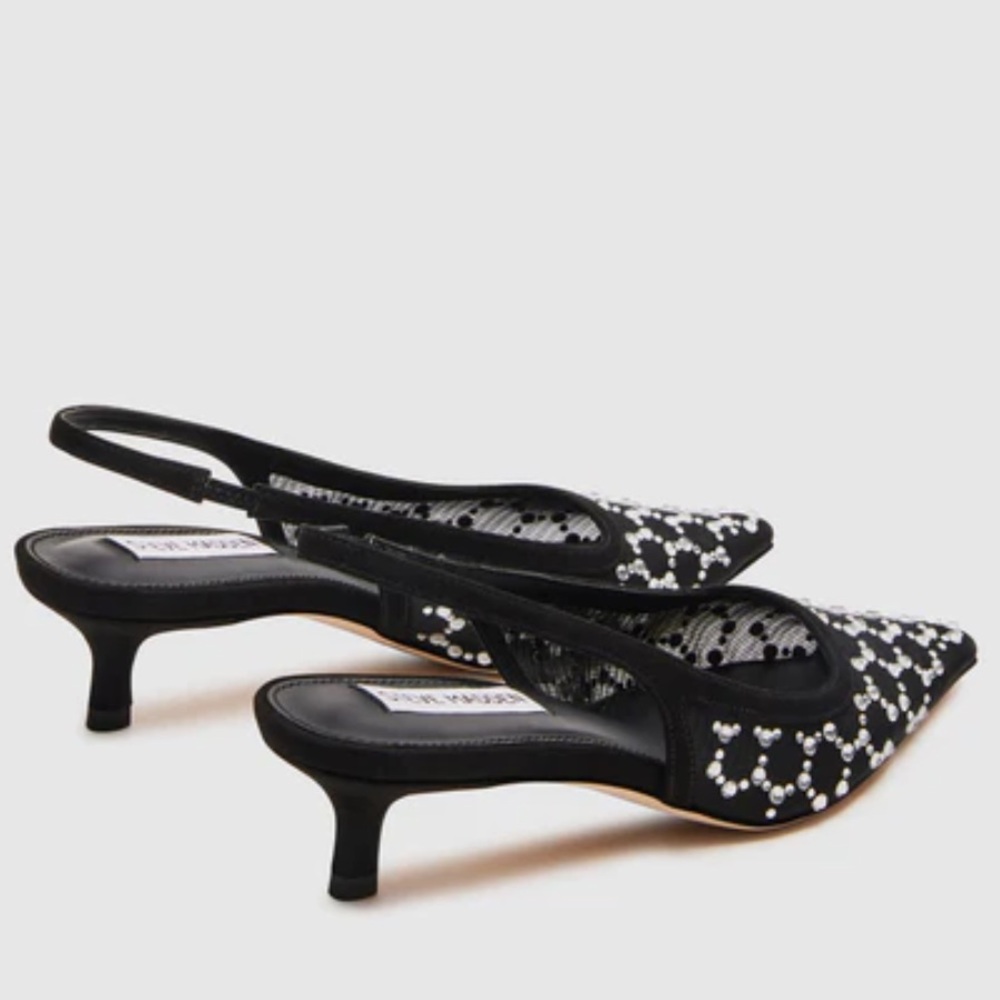 KARI black rhinestone kitten heel - Picture 10 of 10